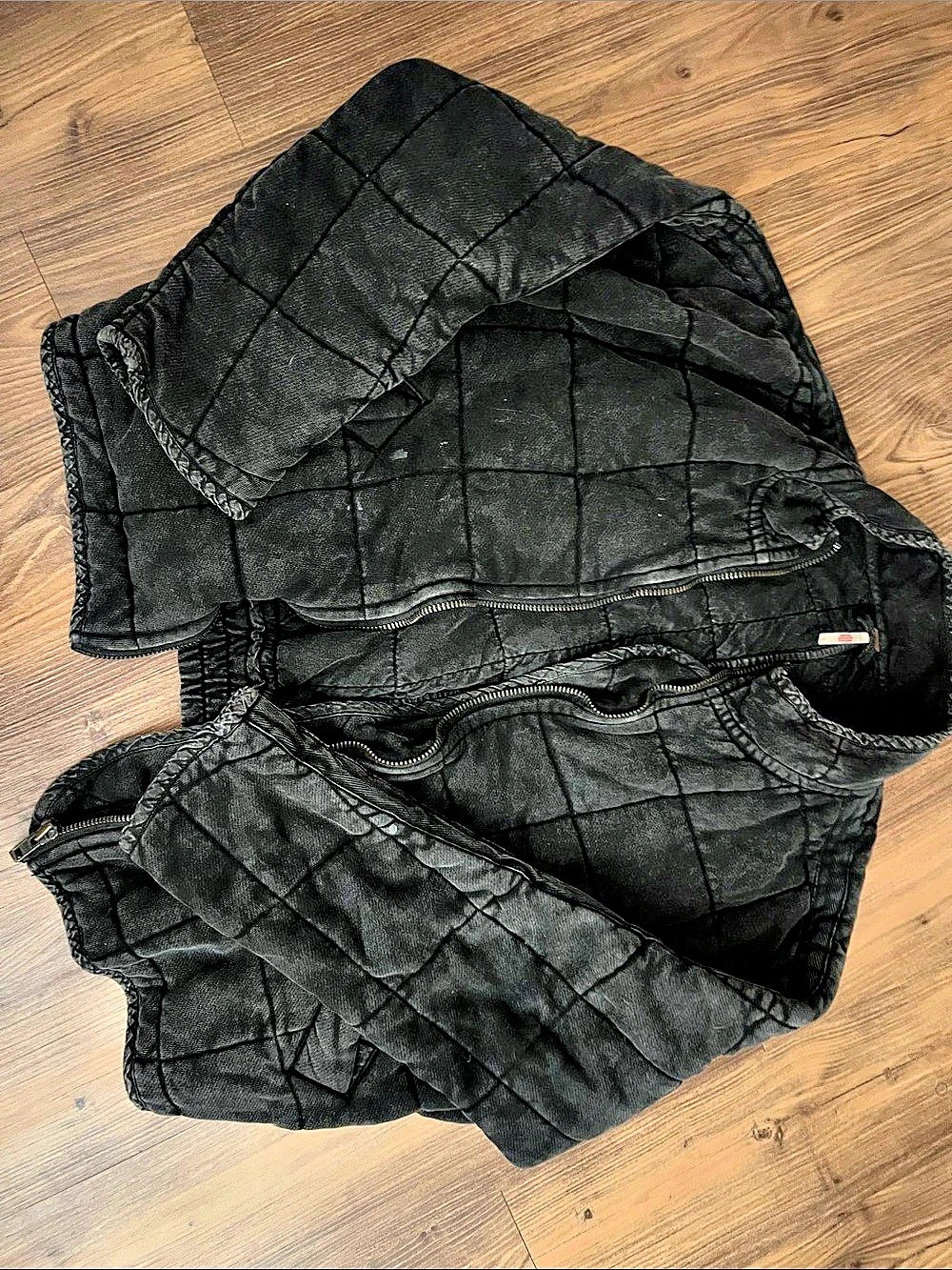 Free People Dolman Quilted Jacket Black Small